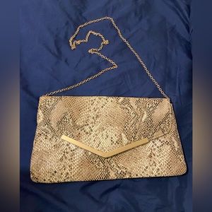 Kelly & Katie Snake Print Envelope Clutch